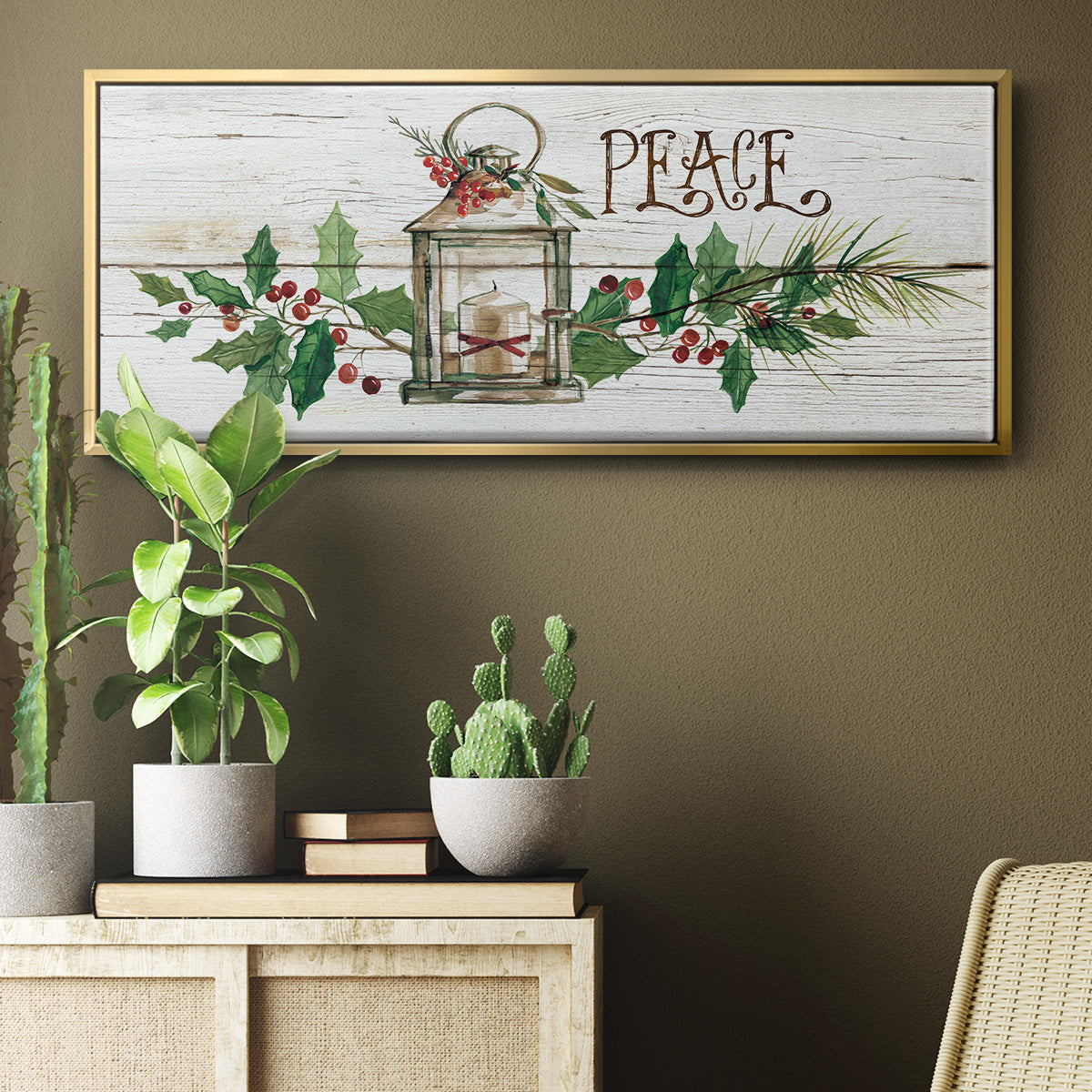 Rustic Peace - Floater Framed Canvas Print
