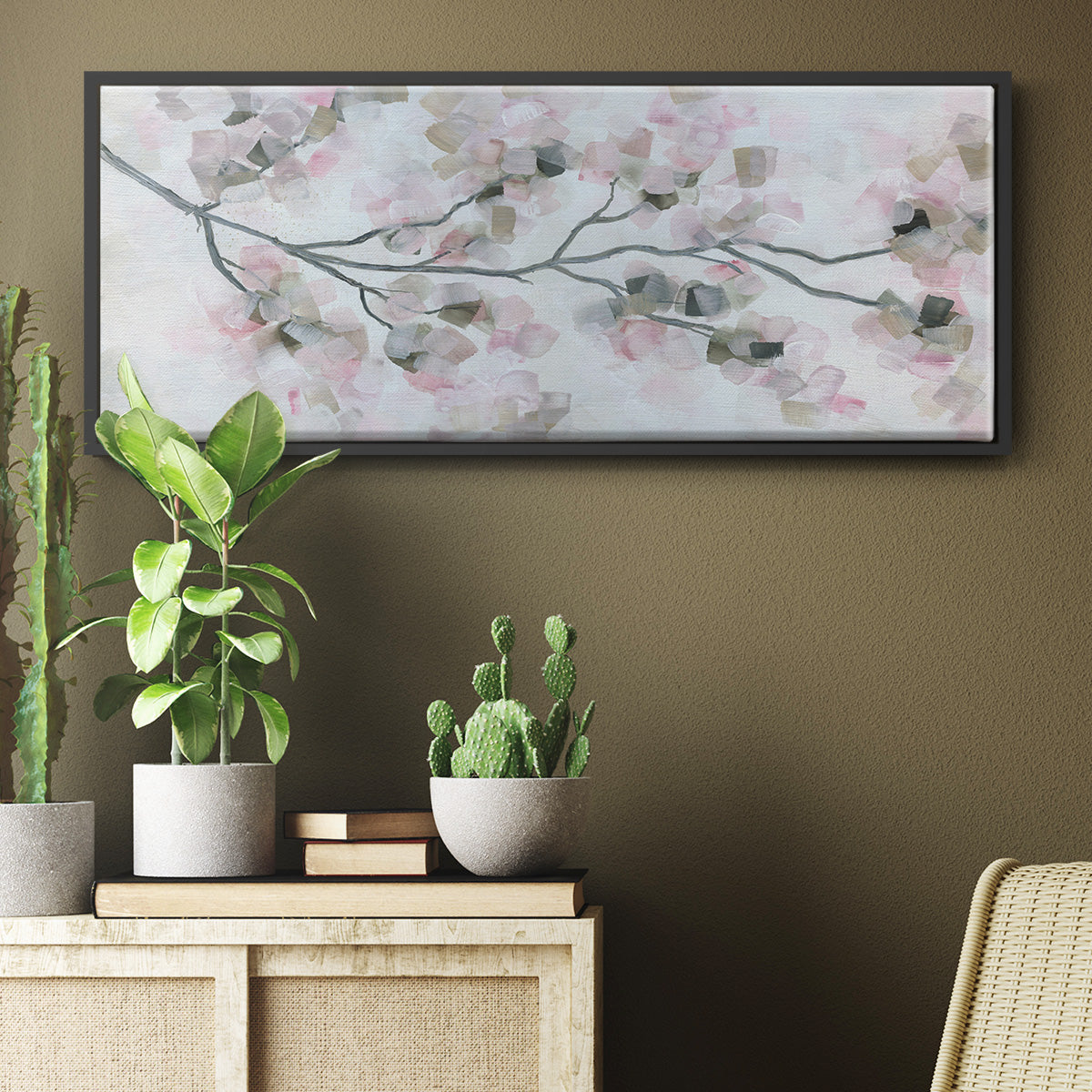 Cherry Blossoms - Floater Framed Canvas Print