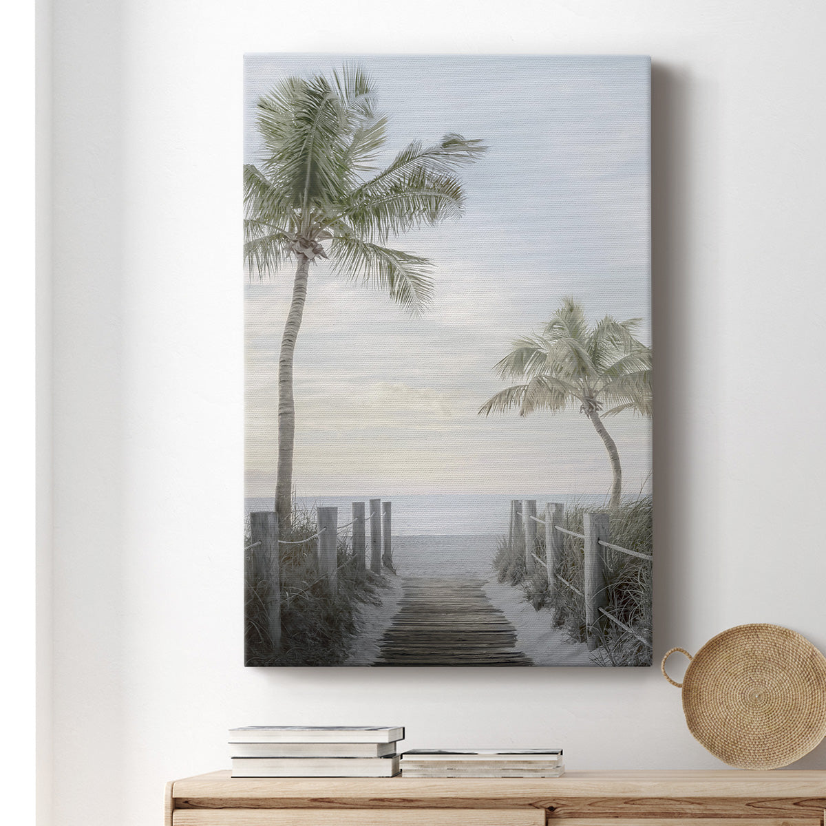 Palm Walk Premium Gallery Wrapped Canvas - Ready to Hang