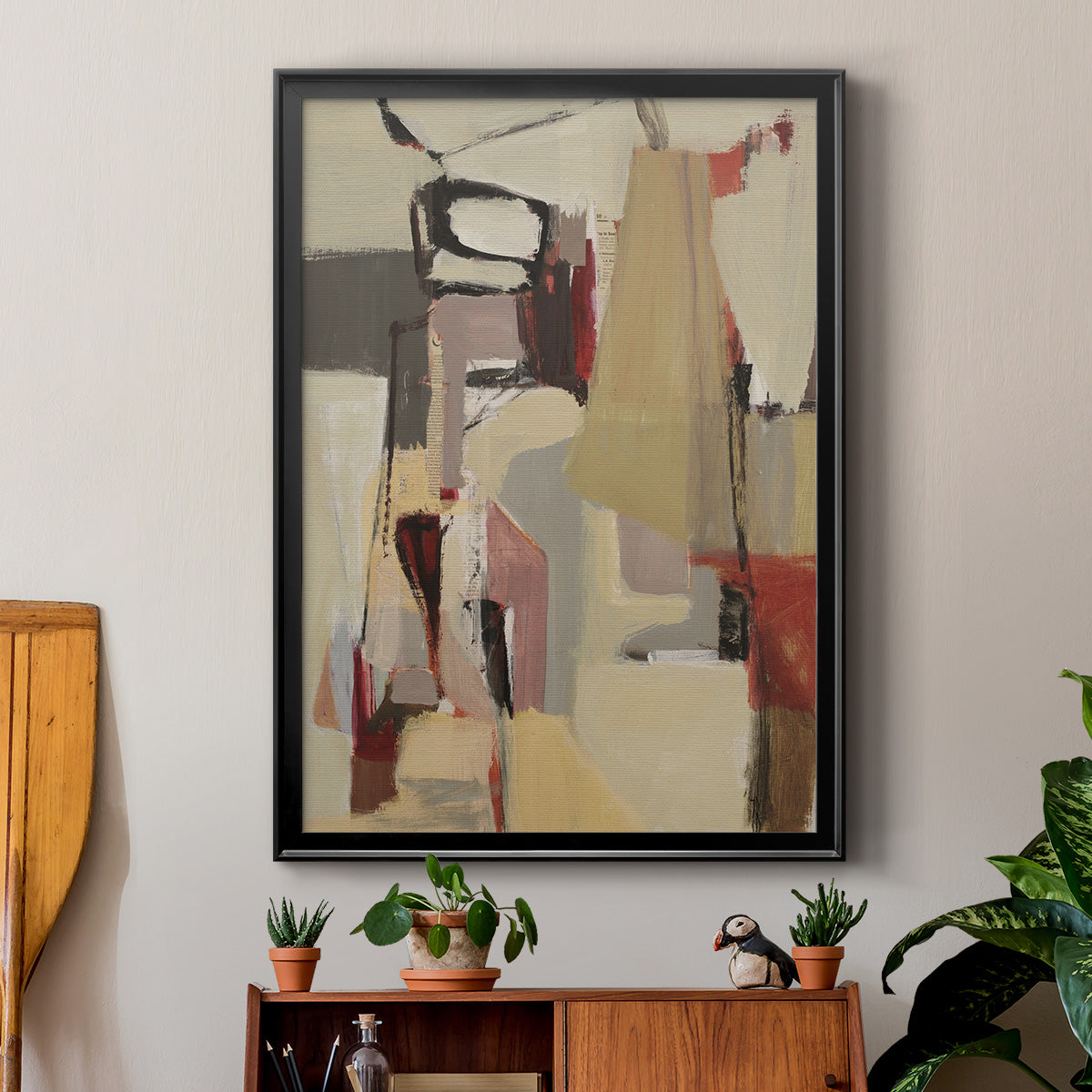 Peaches - Modern Framed Canvas Print