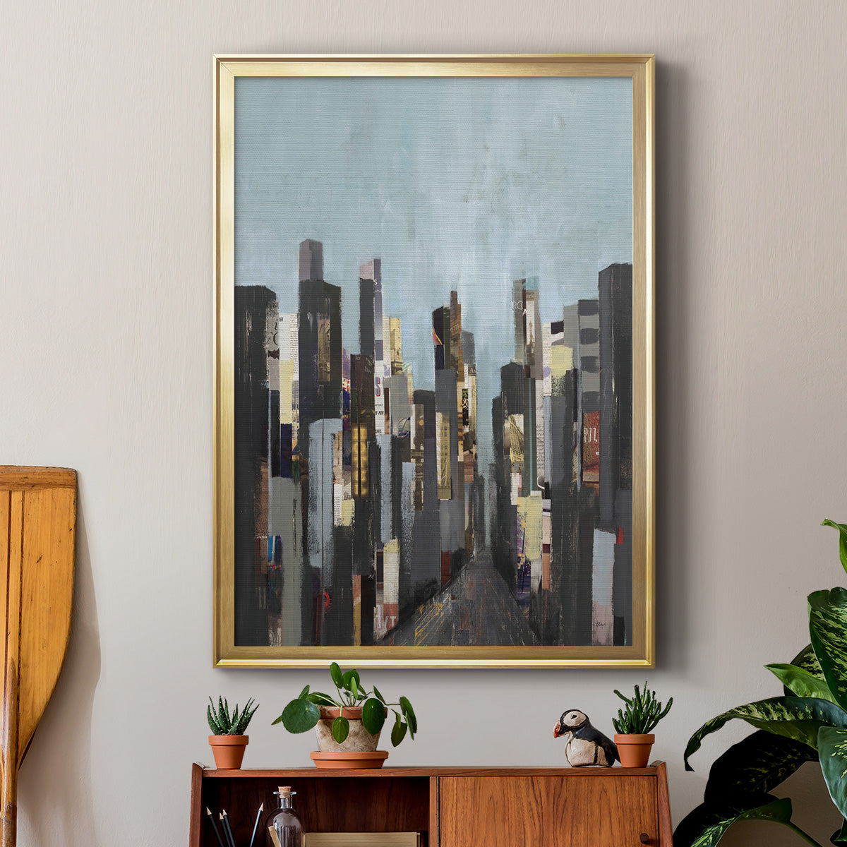 City Beat - Modern Framed Canvas Print