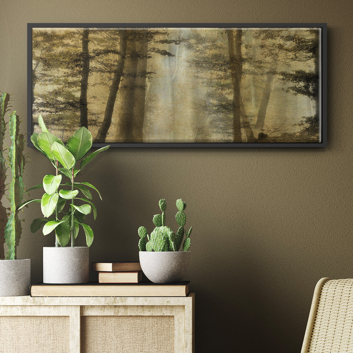 Golden Magic - Floater Framed Canvas Print