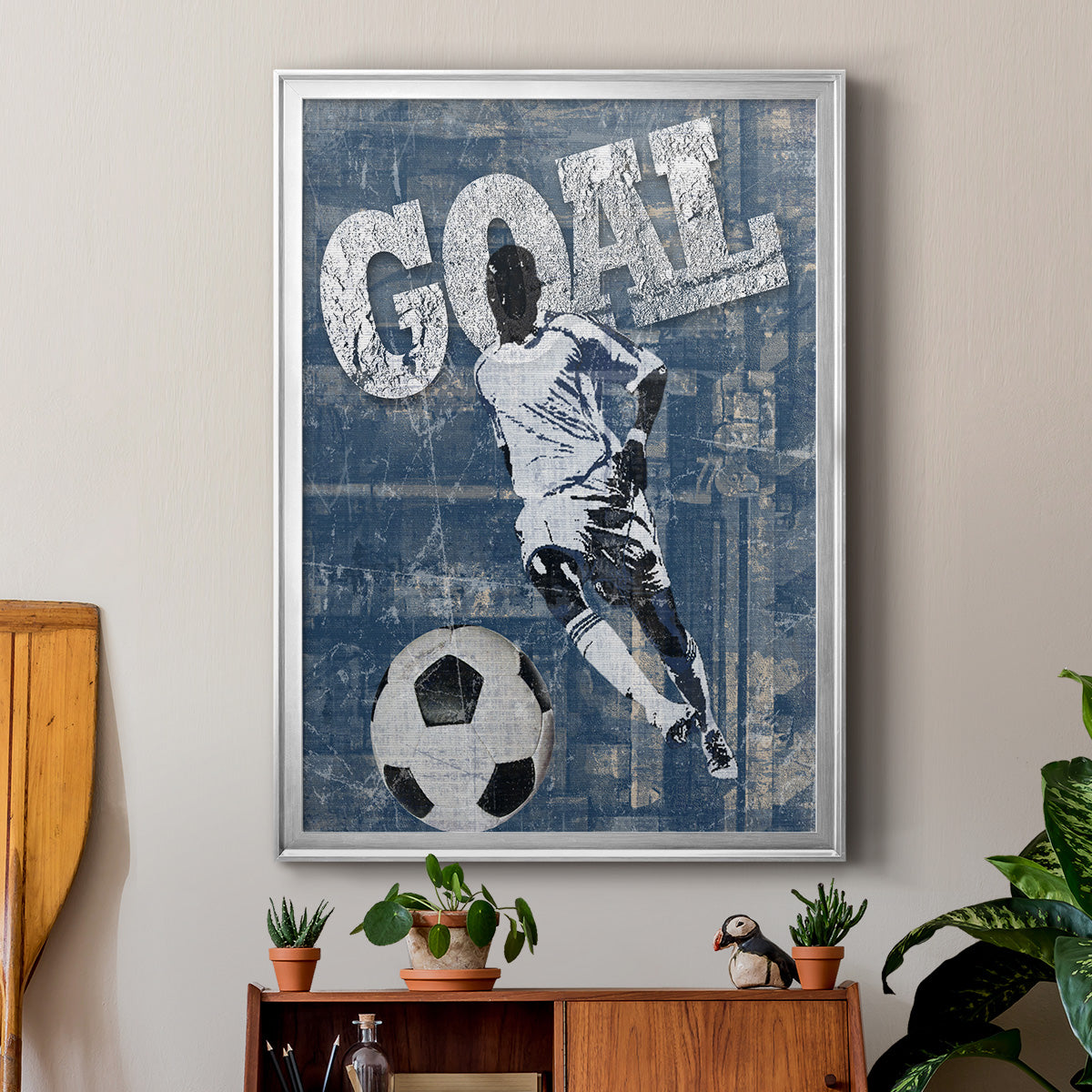 Goal Scorer - Modern Framed Canvas Print