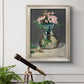 Moss Roses in a Vase - Ornate Framed Canvas Print