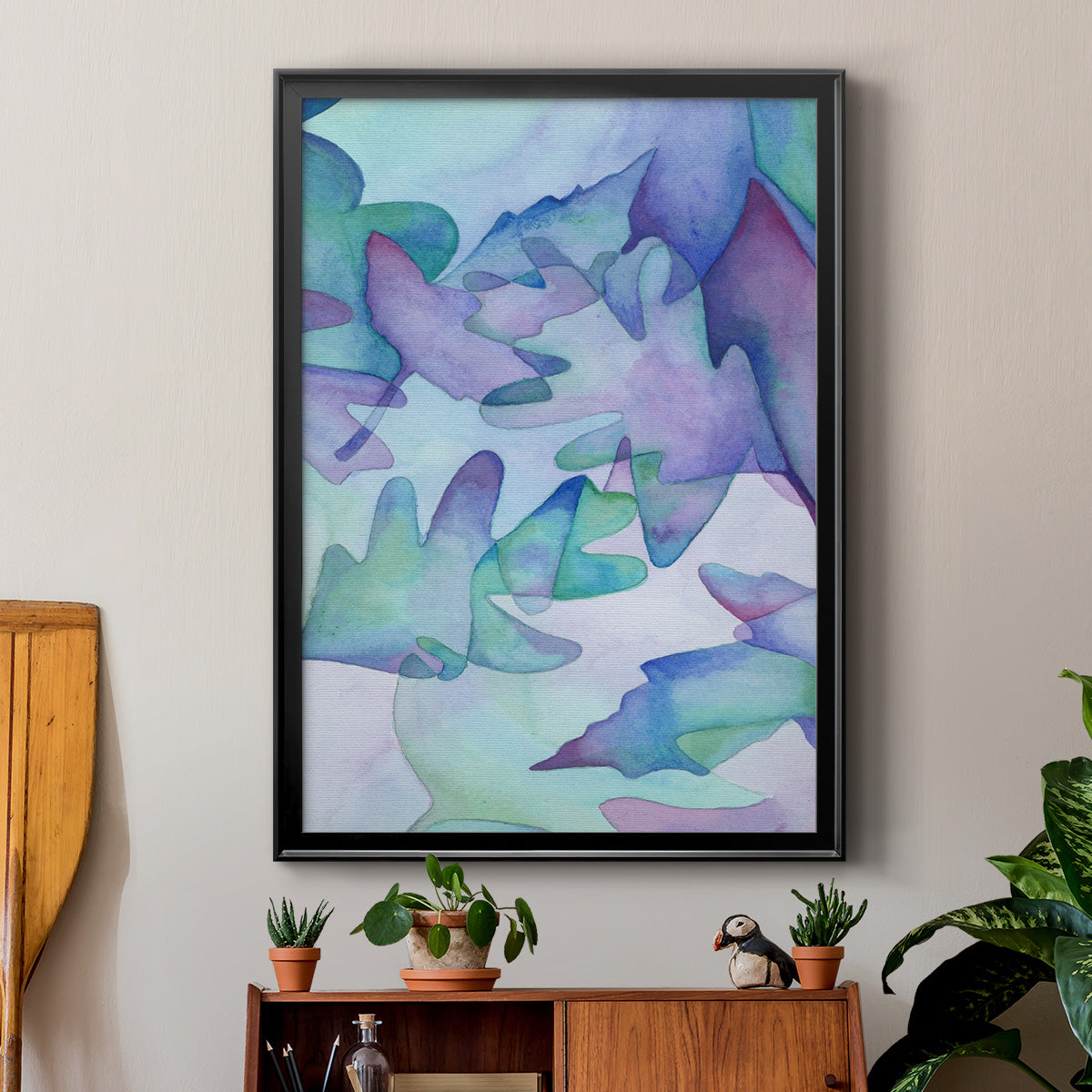 Fallen Leaves - Modern Framed Canvas Print