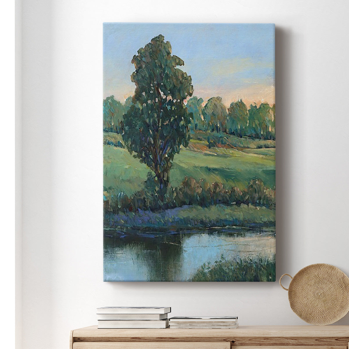 Tree by the Riverbank II Premium Gallery Wrapped Canvas - Ready to Hang