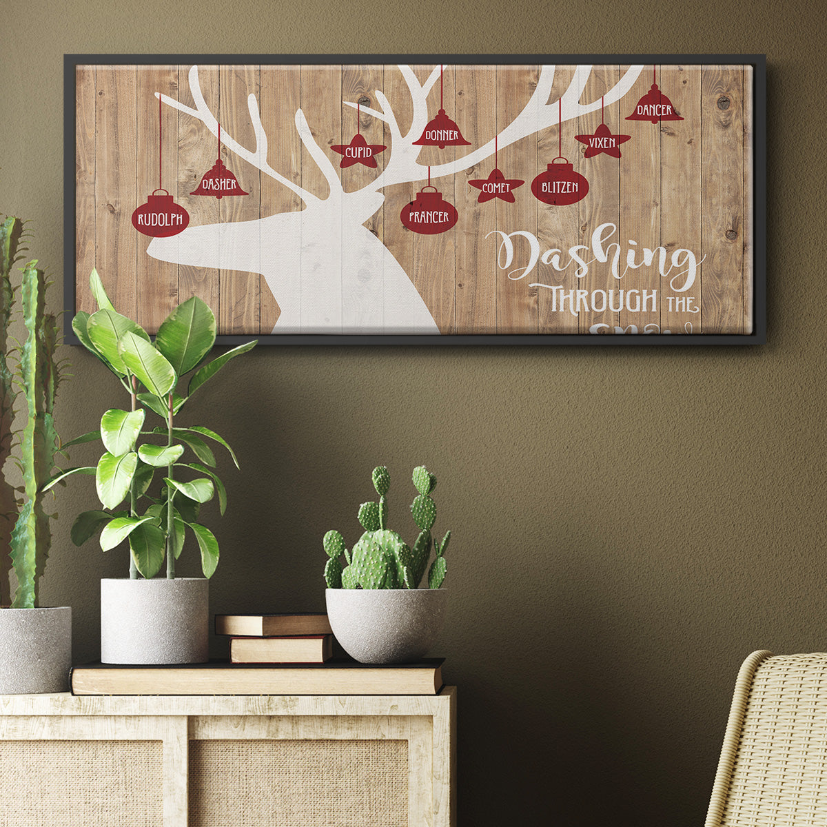 Dashing Through The Snow - Floater Framed Canvas Print