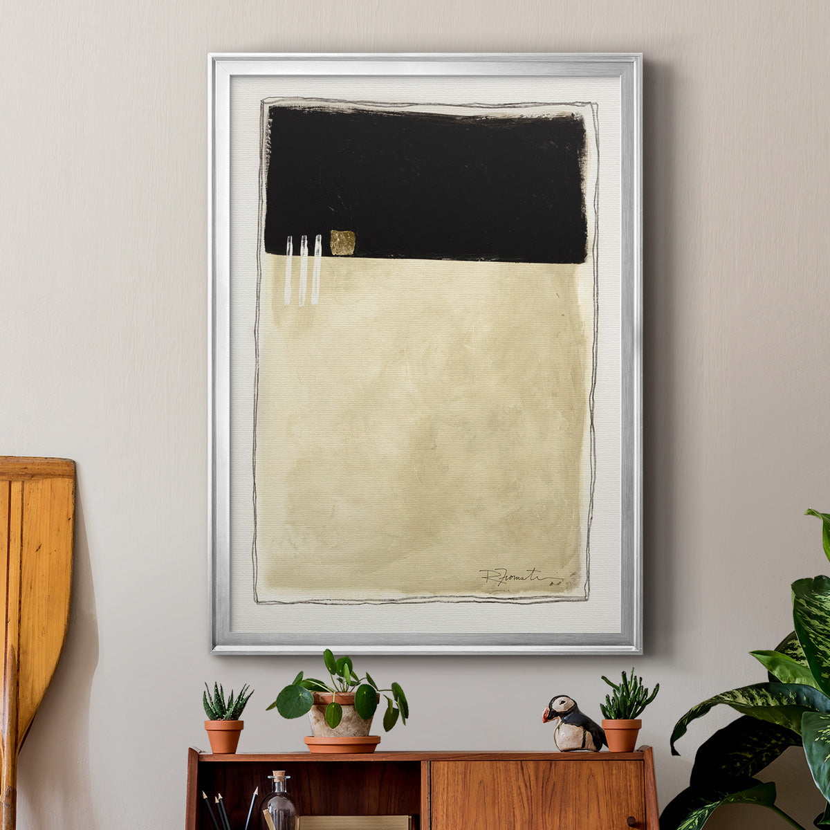 Inner Musing II - Modern Framed Canvas Print