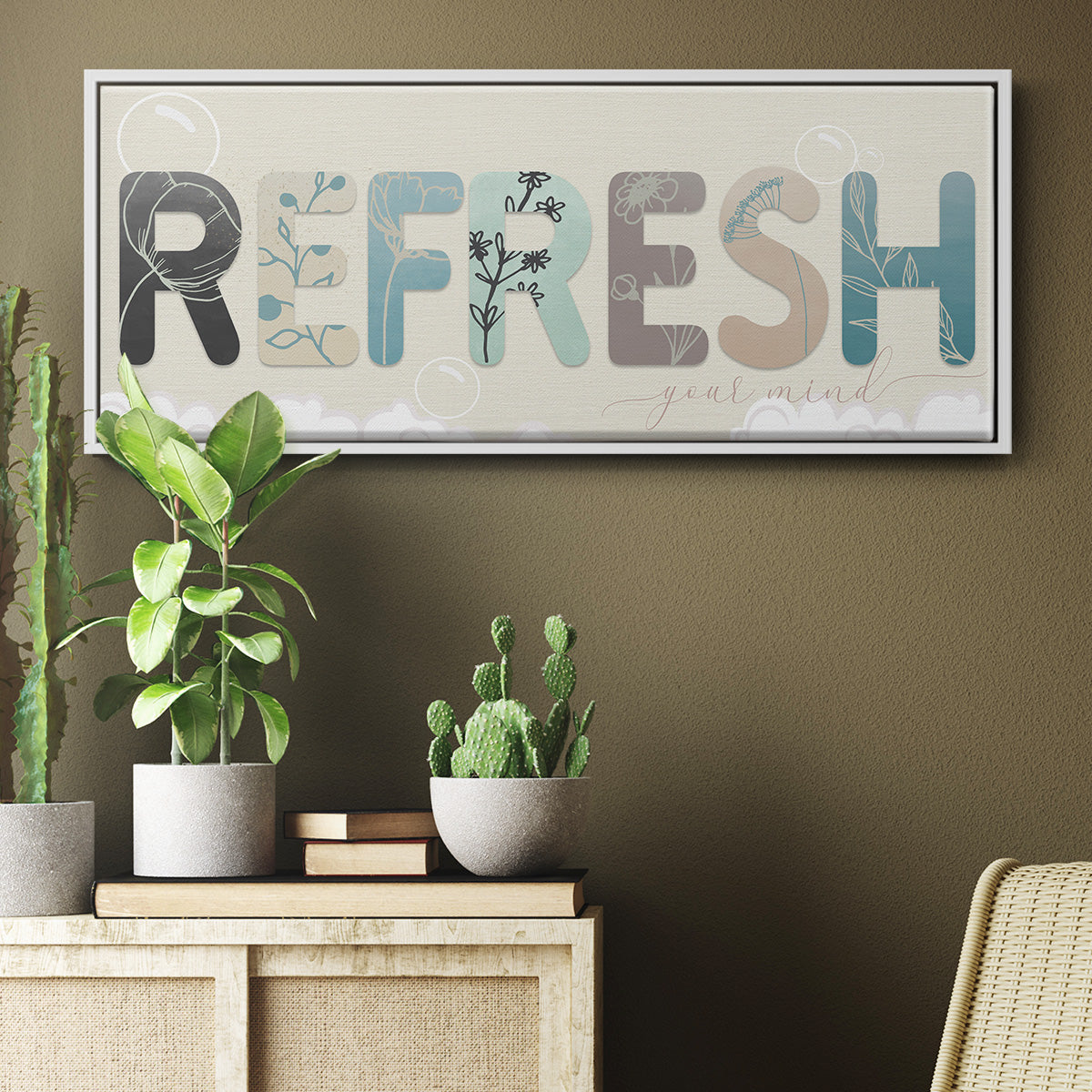 Orange Orchid - Floater Framed Canvas Print