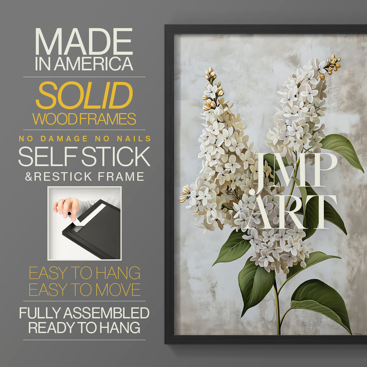 Floral Study Series LXXXVII - Restickable Framed Art Set