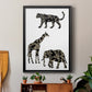 Ornamental Safari Animals III - Modern Framed Canvas Print