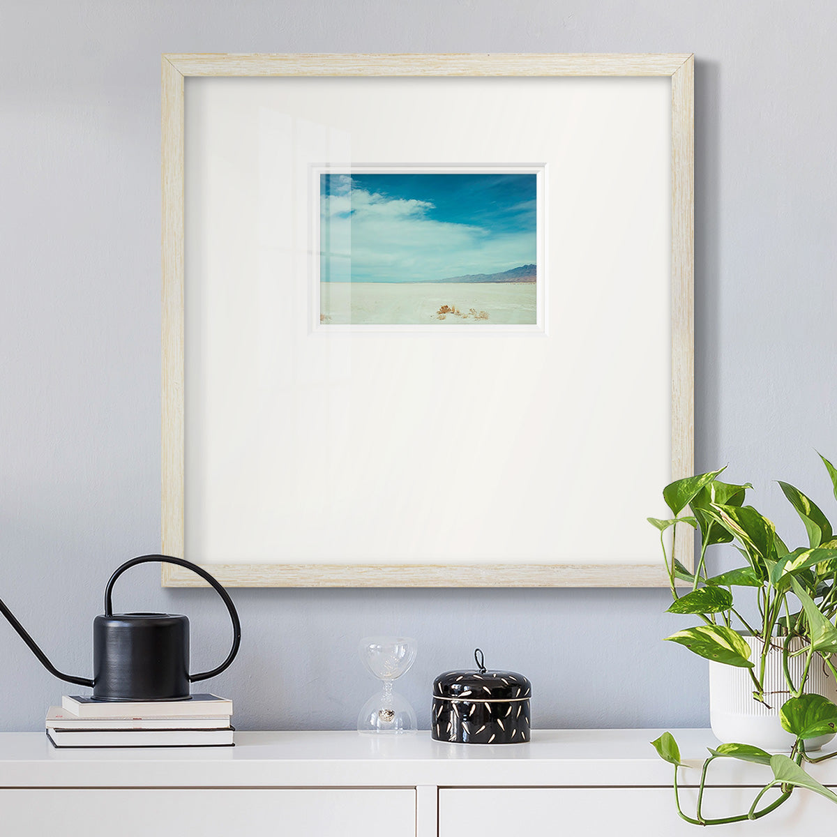 Salt Flat Walk I Premium Framed Print Double Matboard