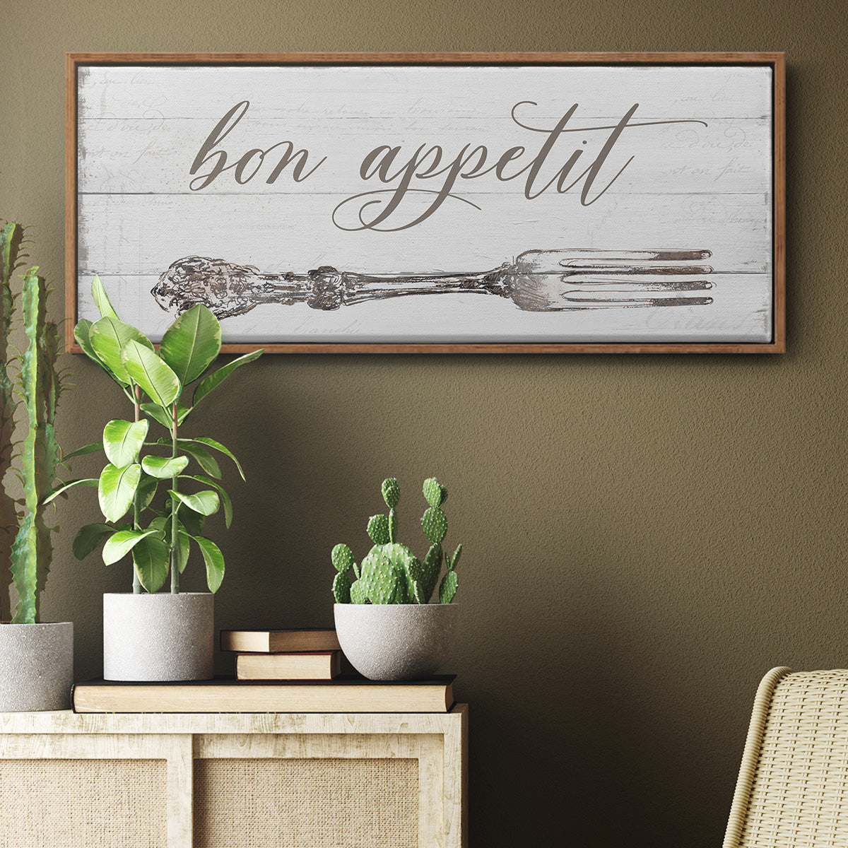 Bon Appetit - Floater Framed Canvas Print