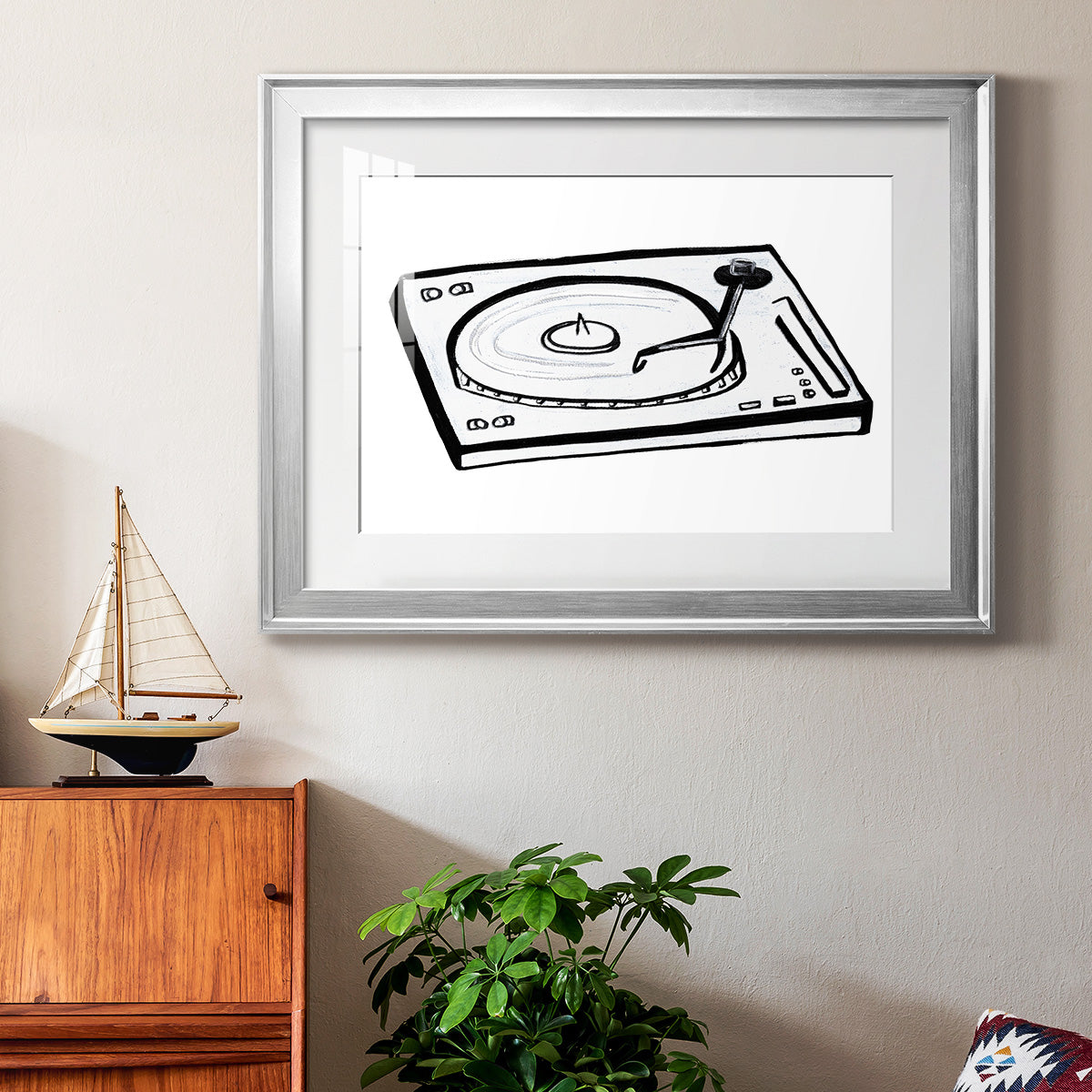 Vinyl Sketch Premium Framed Print - Ready to Hang