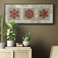 Burlap Music Snowflakes - Floater Framed Canvas Print