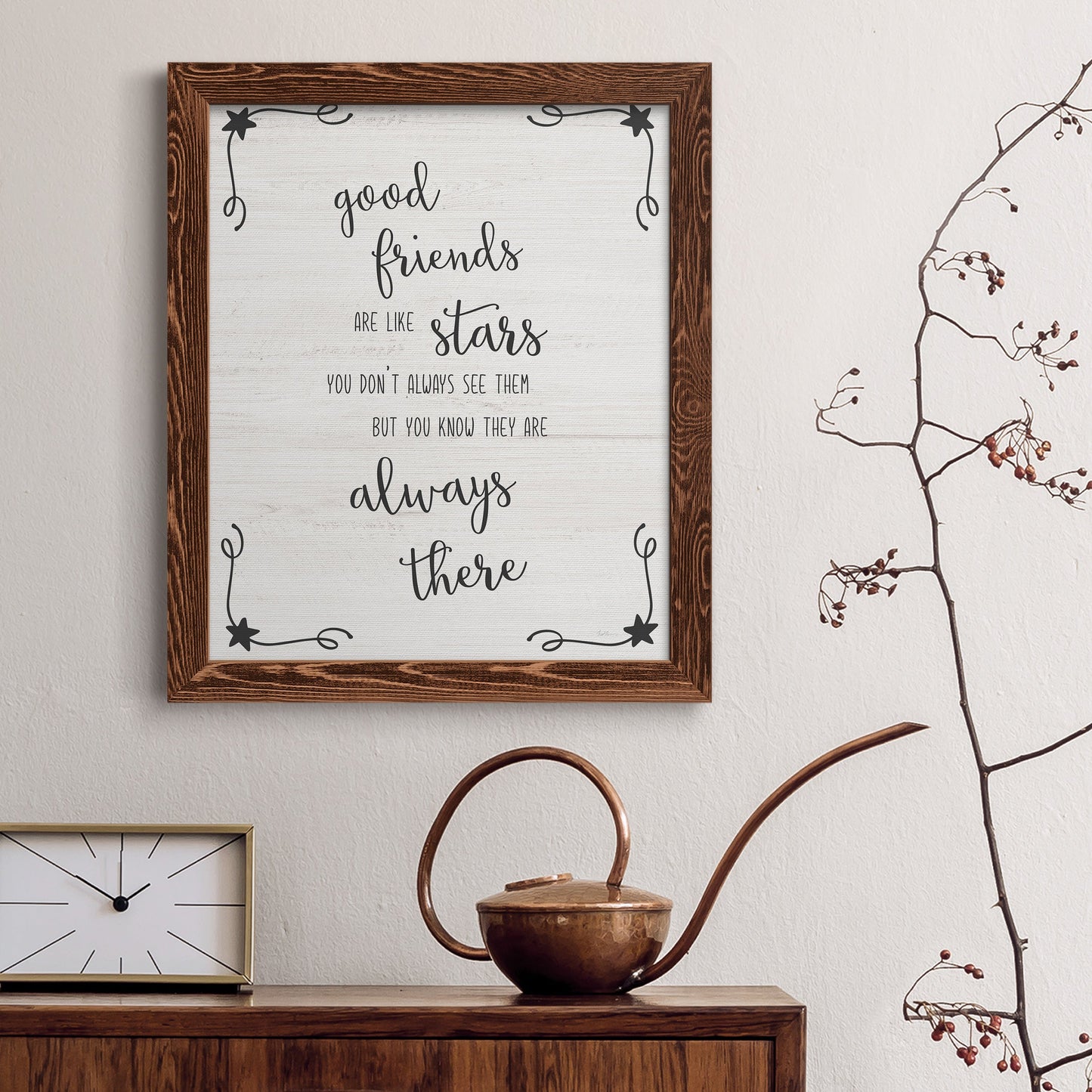 Always There - Barnwood Framed Canvas Print