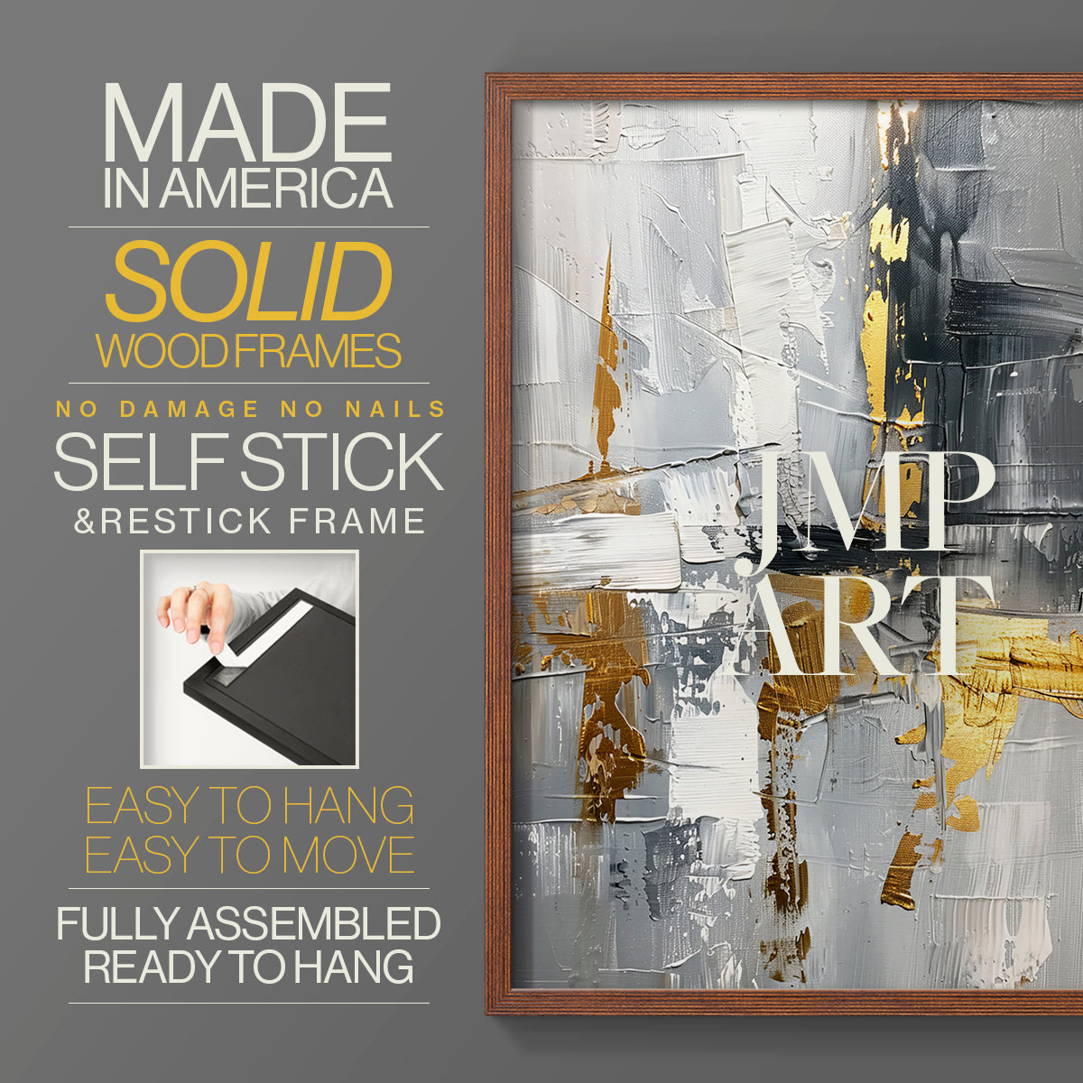 Abstract Series CLXIII - Restickable Framed Art Set