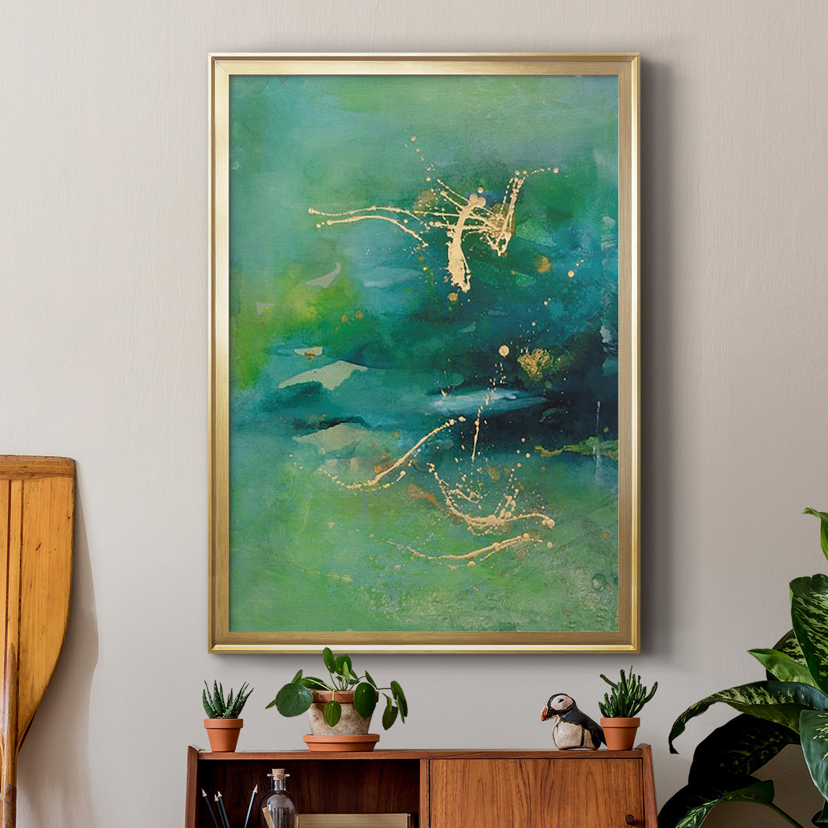 Peaceful Diptych II - Modern Framed Canvas Print