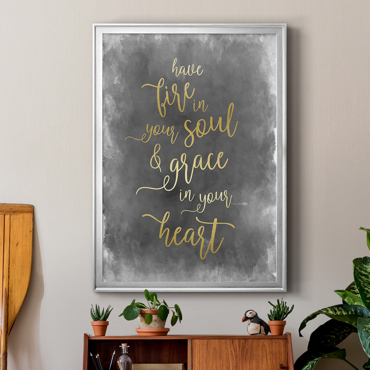 Fire in Your Soul - Modern Framed Canvas Print