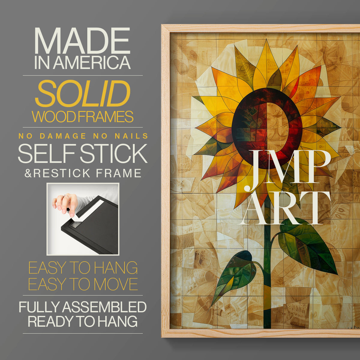 Floral Study Series CLVIII - Restickable Framed Art Set