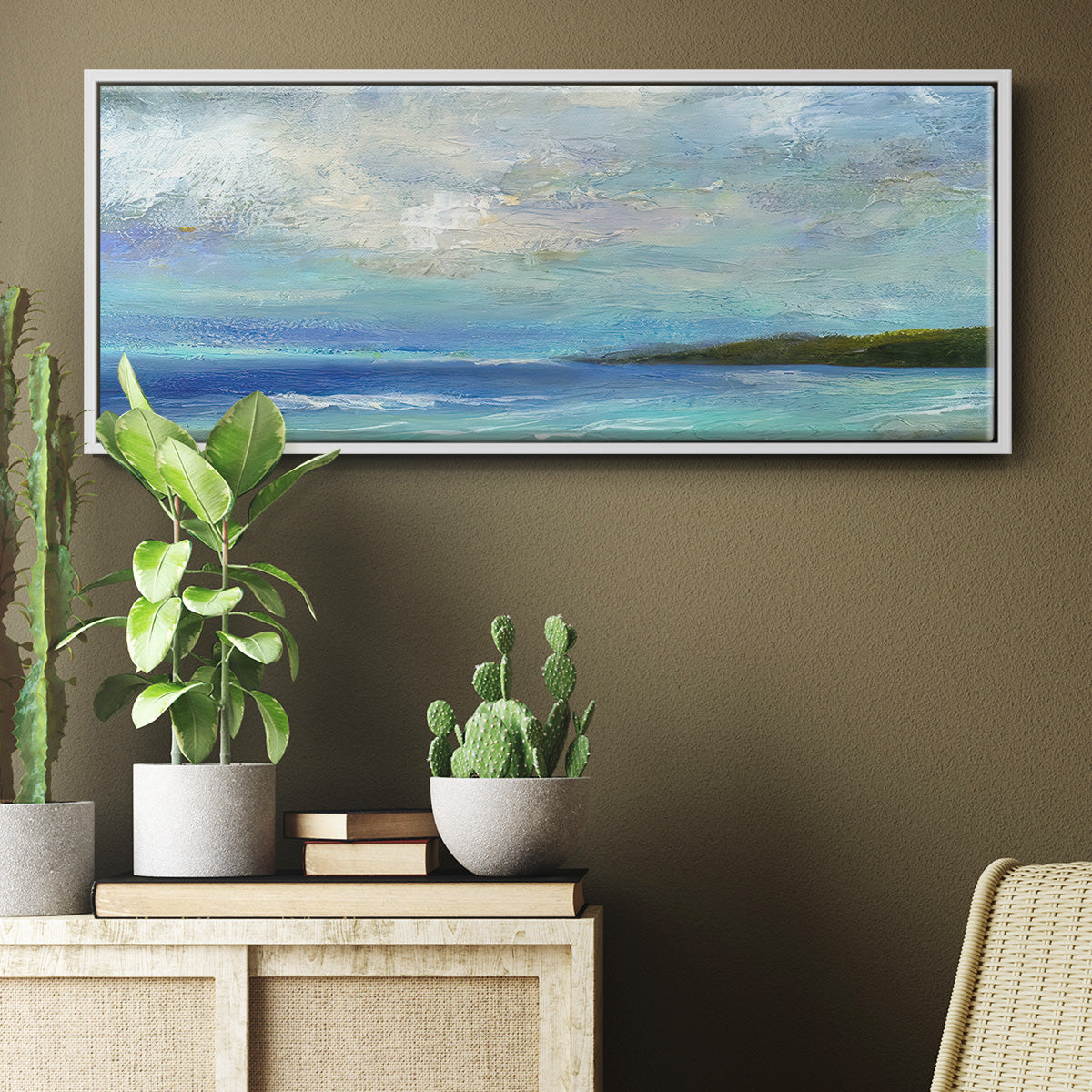 Island Inlet - Floater Framed Canvas Print
