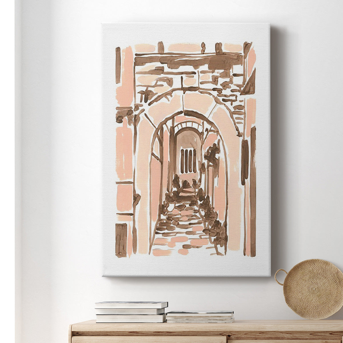 Blush Architecture Study III Premium Gallery Wrapped Canvas - Ready to Hang