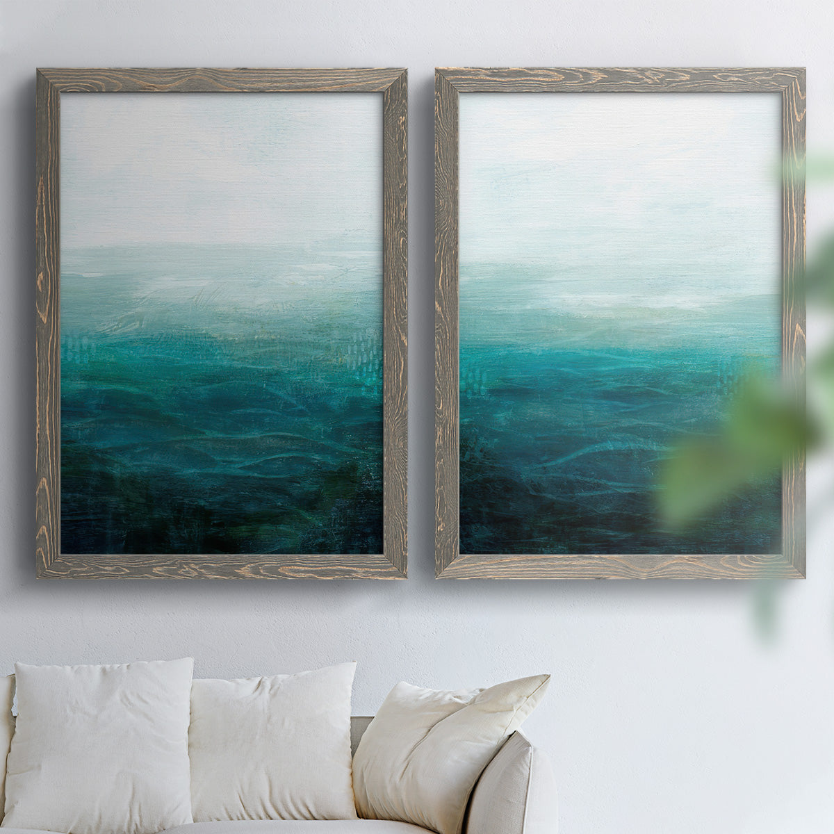 Drifting Sea I - Premium Framed Canvas 2 Piece Set - Ready to Hang