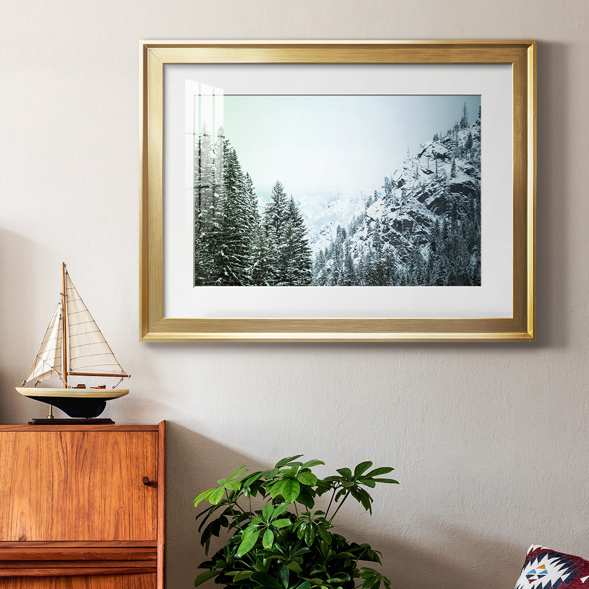 Snowfall in Cascadia II V1 - Modern Framed Art Print