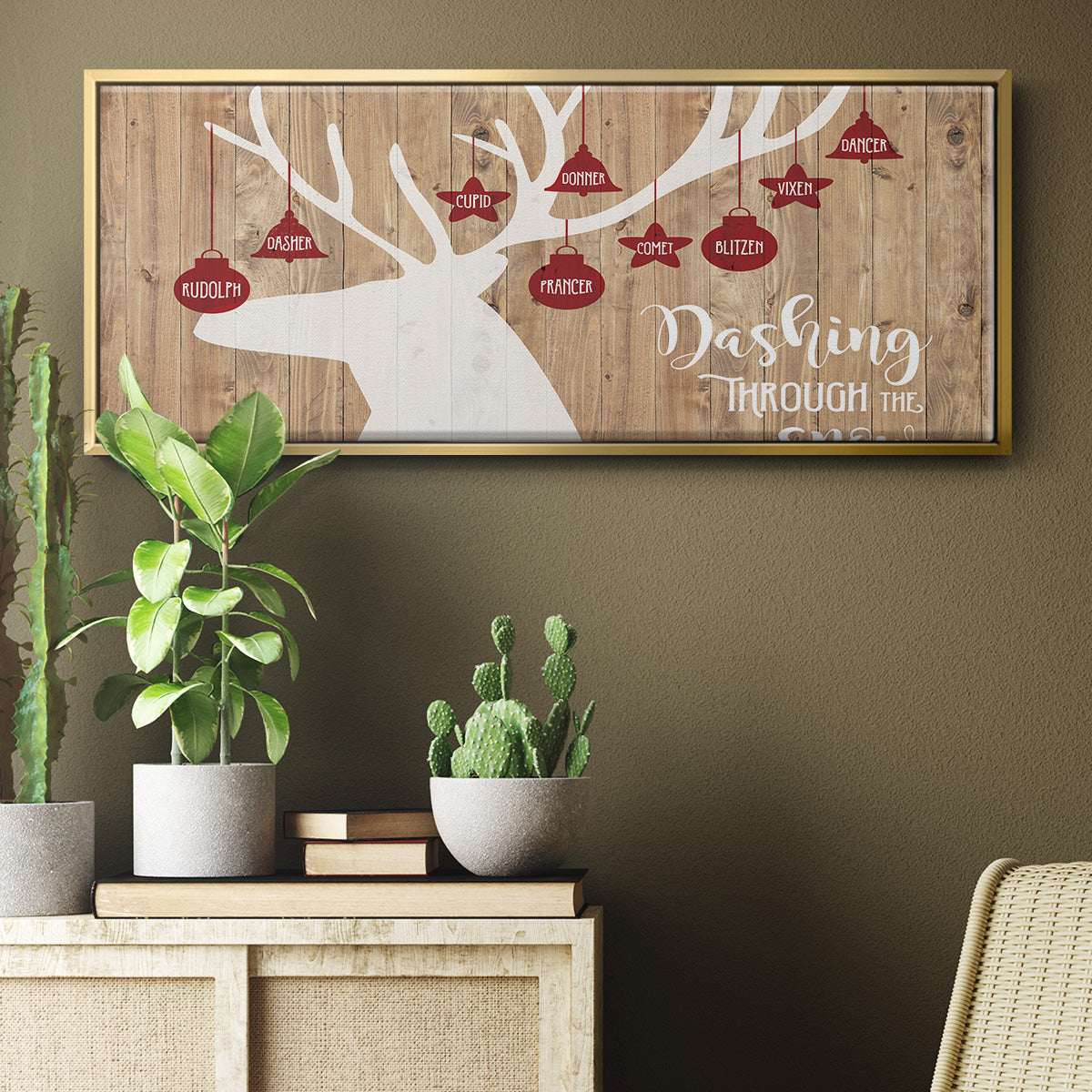 Dashing Through The Snow - Floater Framed Canvas Print