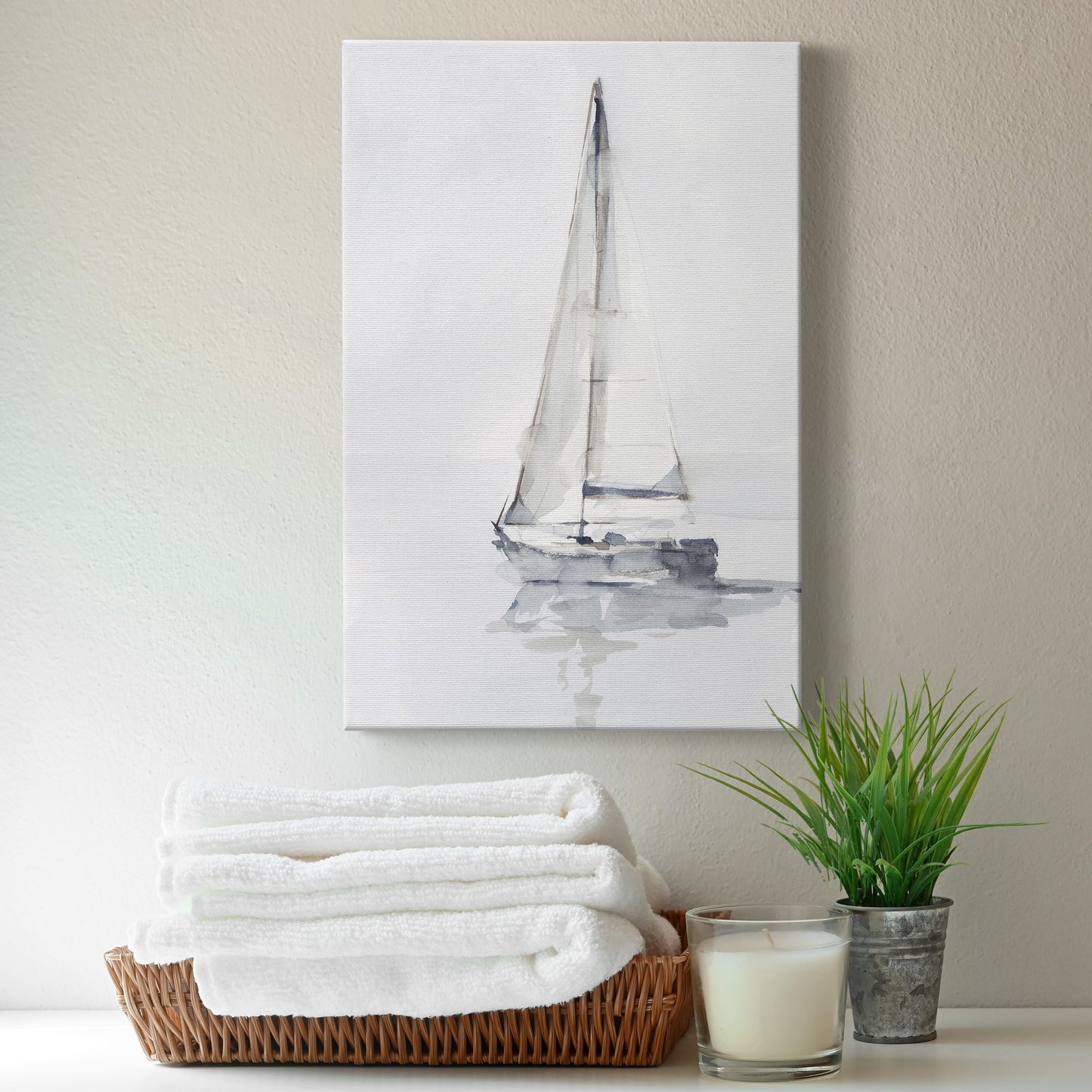 Misty Harbor I Premium Gallery Wrapped Canvas - Ready to Hang