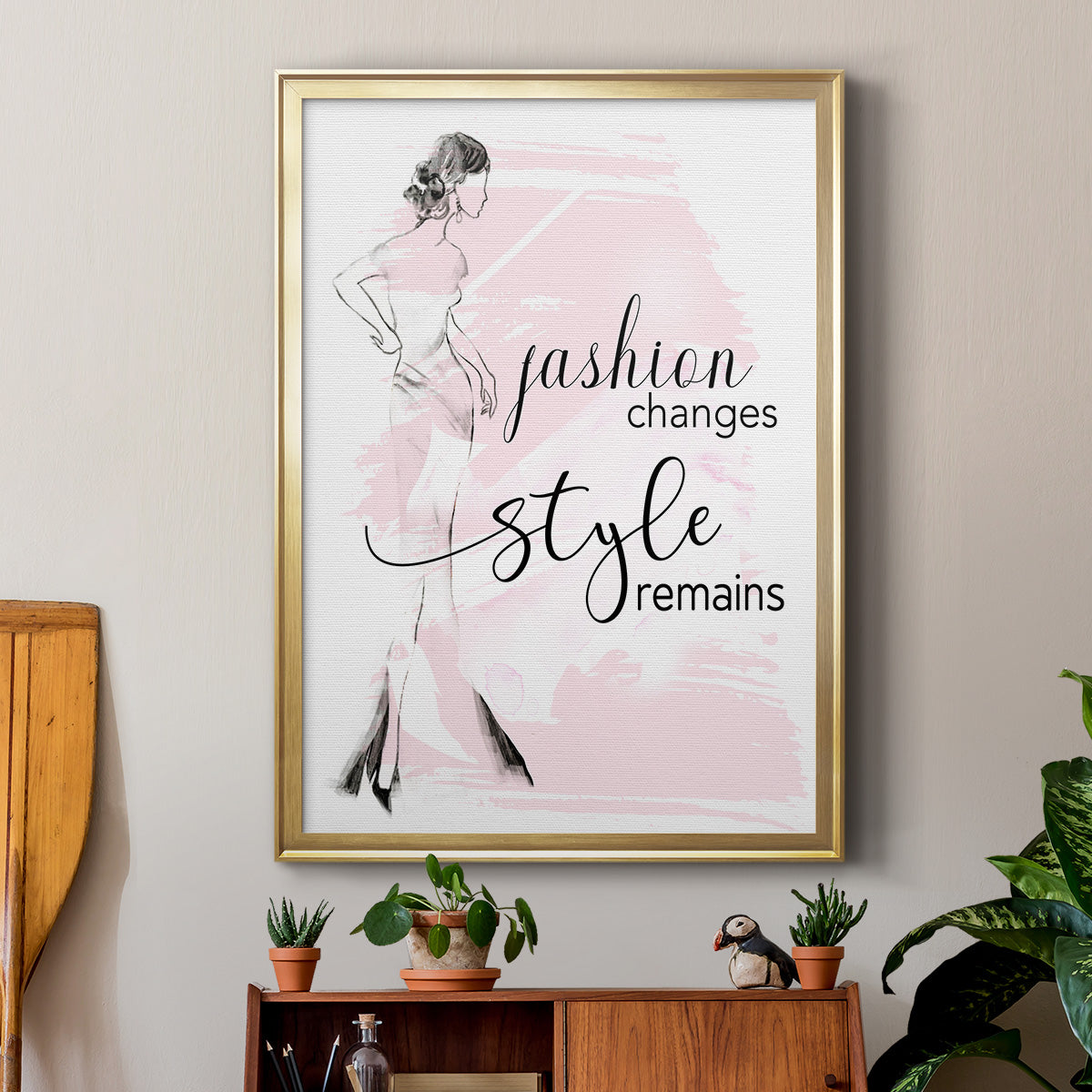 Fashion Changes Style Remains - Modern Framed Canvas Print