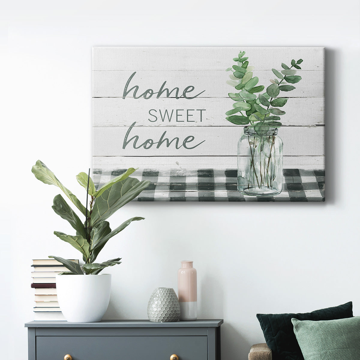 Eucalyptus Home Sweet Home Premium Gallery Wrapped Canvas - Ready to Hang