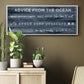 Navy Ocean - Floater Framed Canvas Print