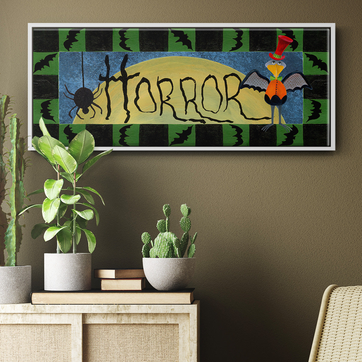 Halloween Trick or Treaters Collection D - Floater Framed Canvas Print