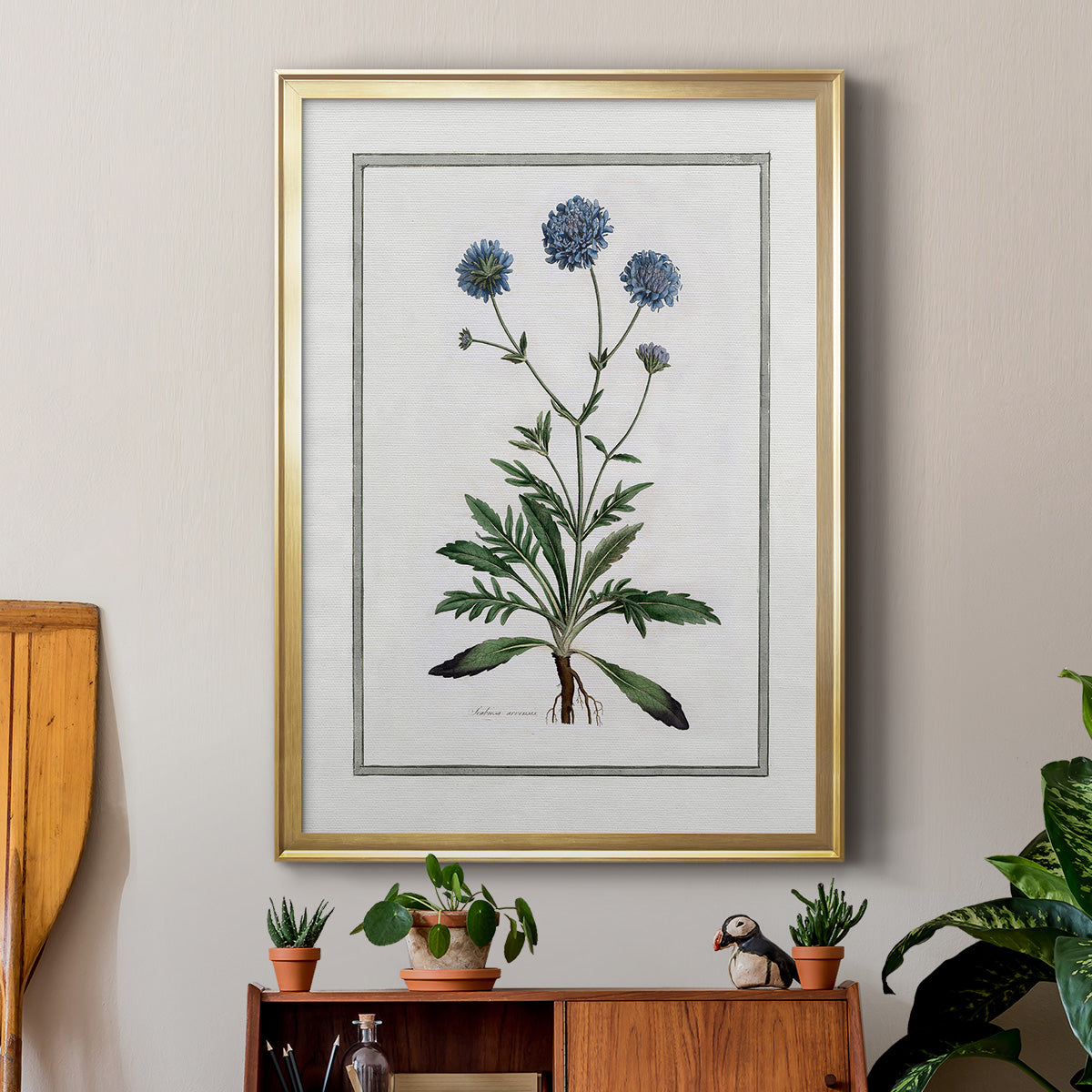 Soft Botanical II - Modern Framed Canvas Print