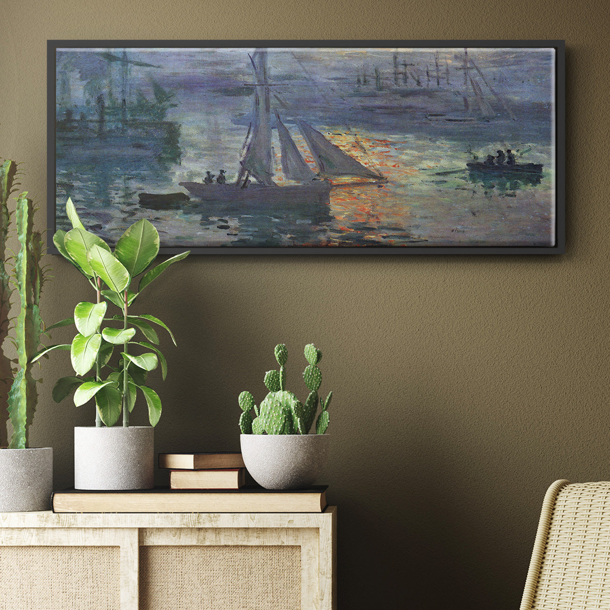 Sunrise at Sea - Floater Framed Canvas Print