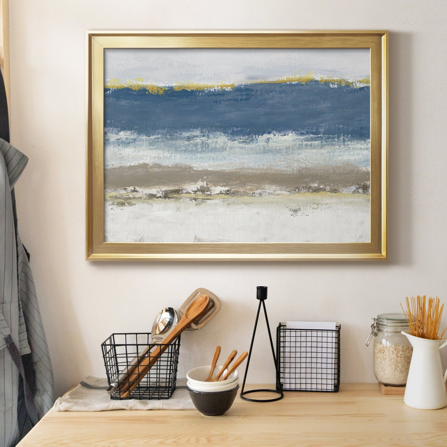 Blue Skies - Modern Framed Canvas Print