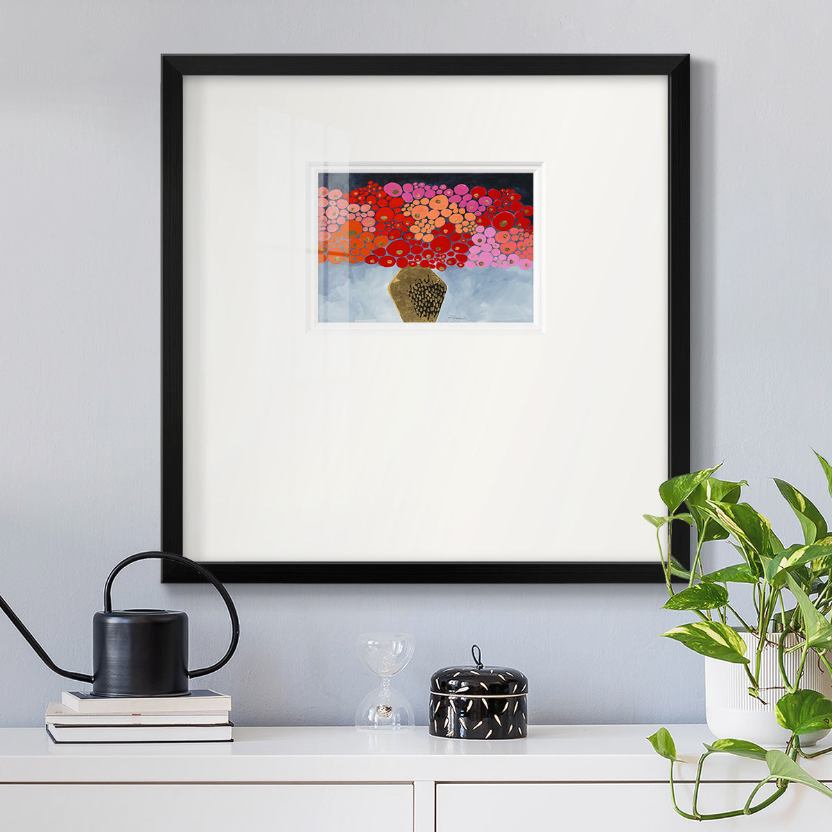 Red Poppies II Premium Framed Print Double Matboard