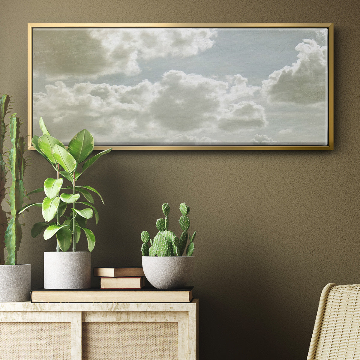 Sky Scrapers IV - Floater Framed Canvas Print