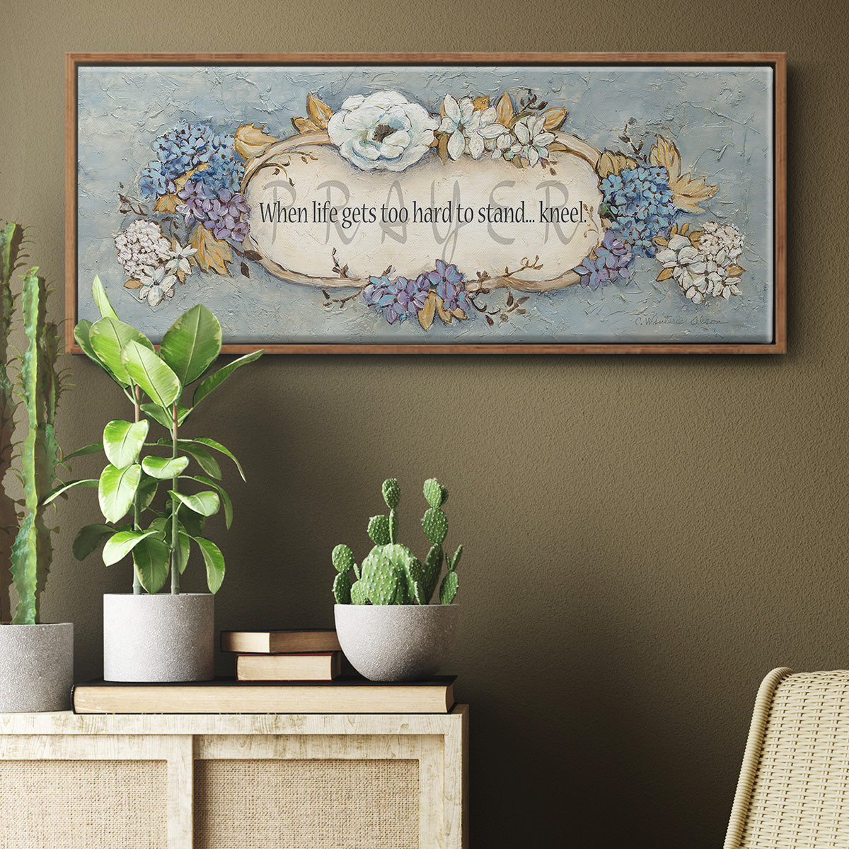 Prayer - Floater Framed Canvas Print