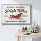 Christmas Farm Sign III - Framed Gallery Wrapped Canvas in Floating Frame