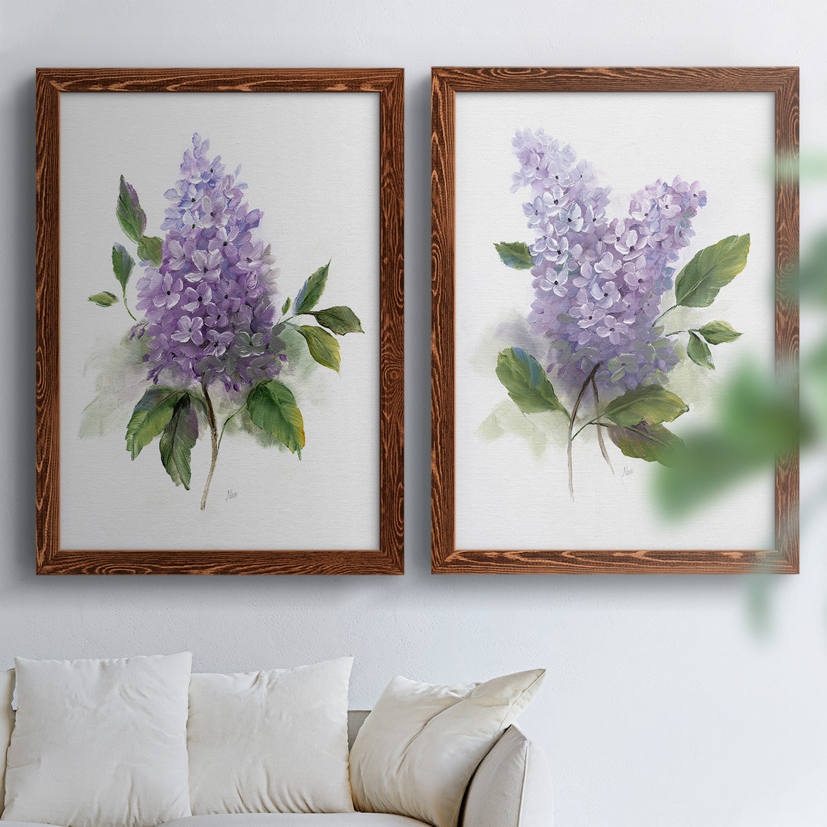 Lilac Romance I - Premium Framed Canvas 2 Piece Set - Ready to Hang