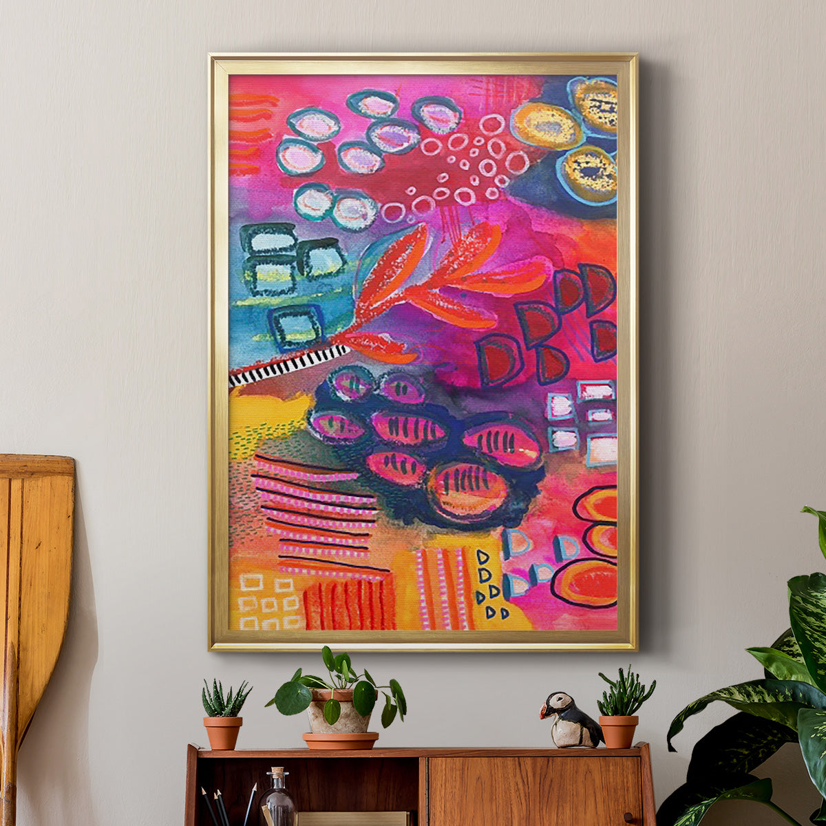 Vivaciously Changing I - Modern Framed Canvas Print