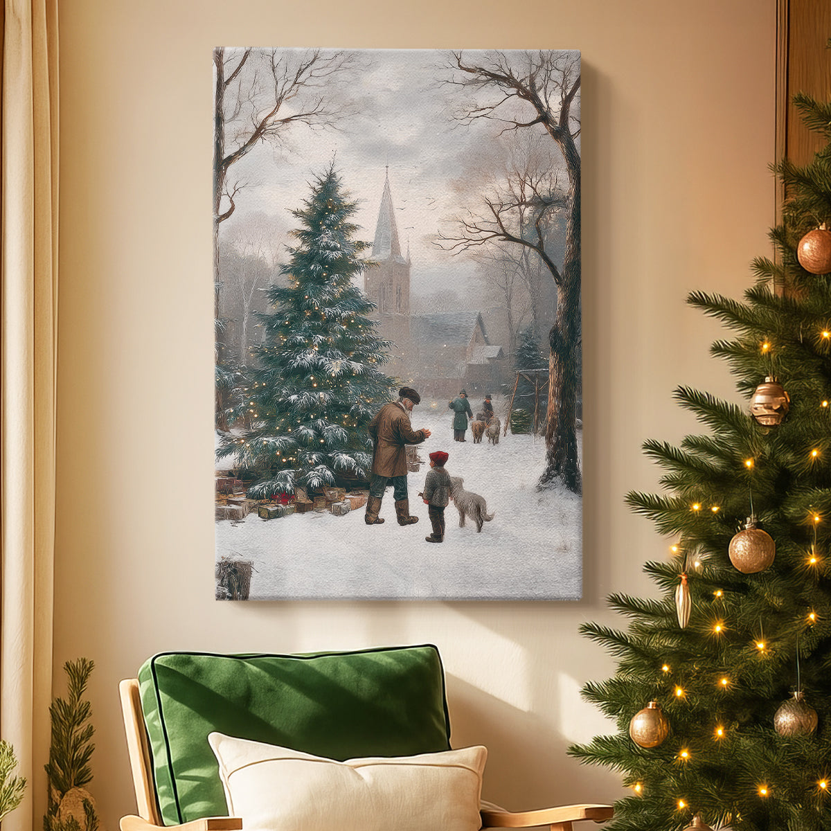 Candle of Pale Winter Promise - Canvas Art Print