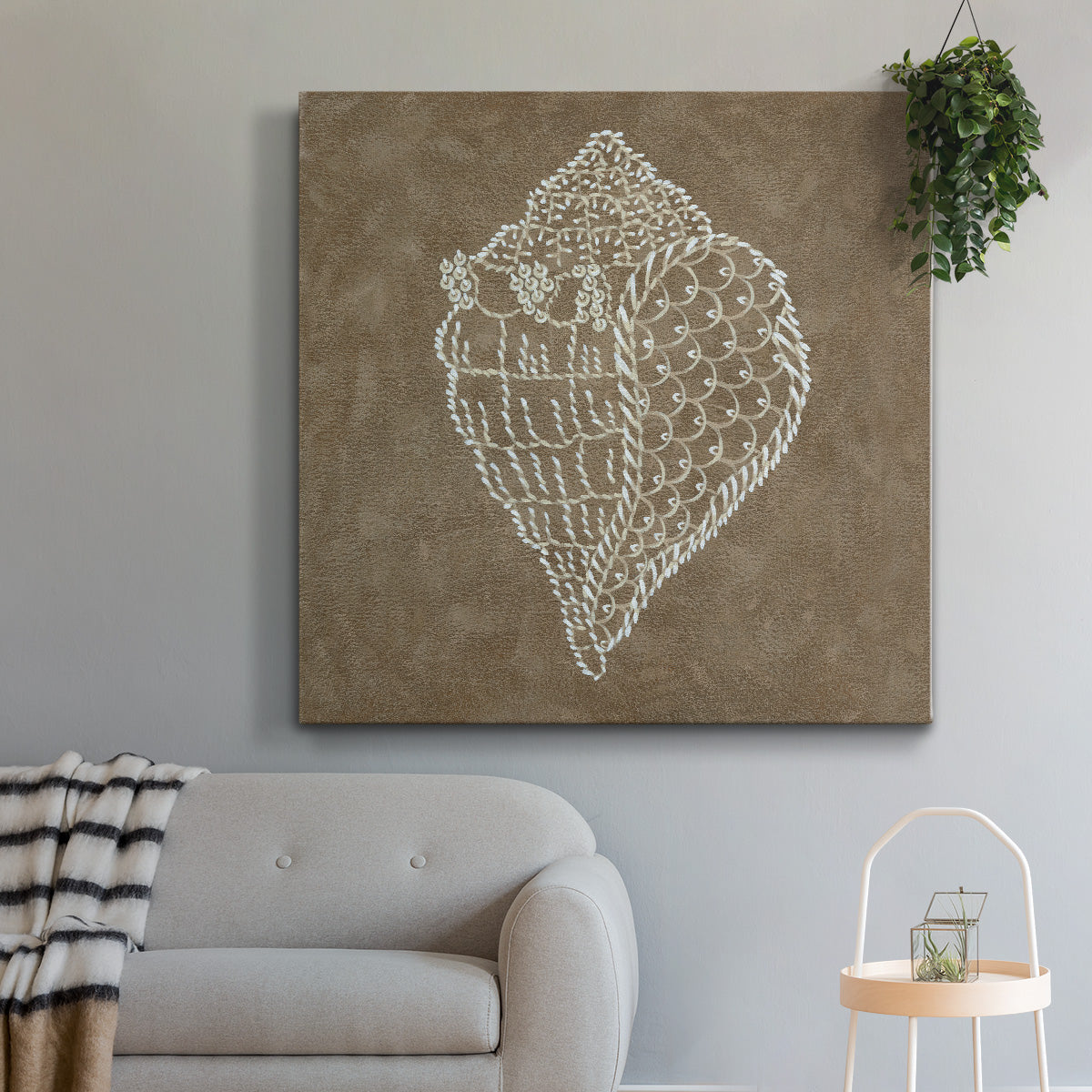Embroidered Shells I - Canvas Art Print
