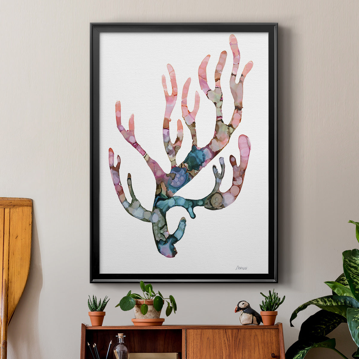 Sea Coral II - Modern Framed Canvas Print