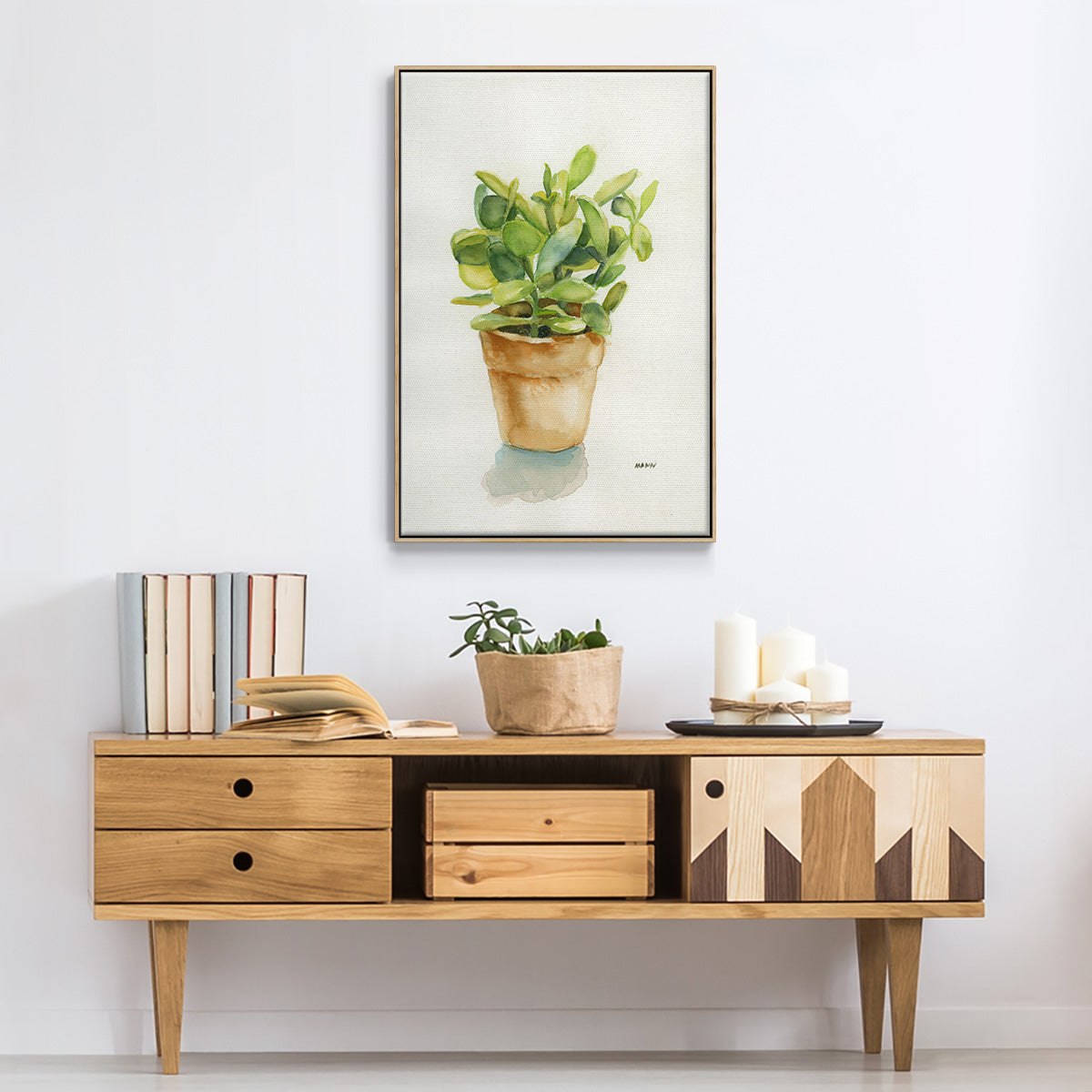 Succulent I -  Framed Canvas Print