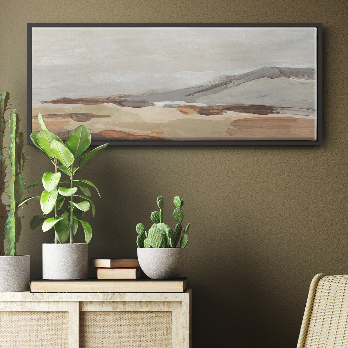 Dusky Mountain I - Floater Framed Canvas Print