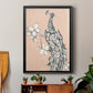 Peacock in Gold I - Modern Framed Canvas Print