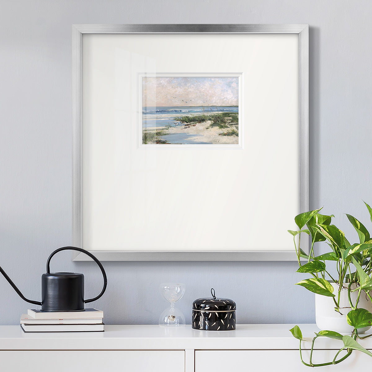 Soft Morning Sea Premium Framed Print Double Matboard